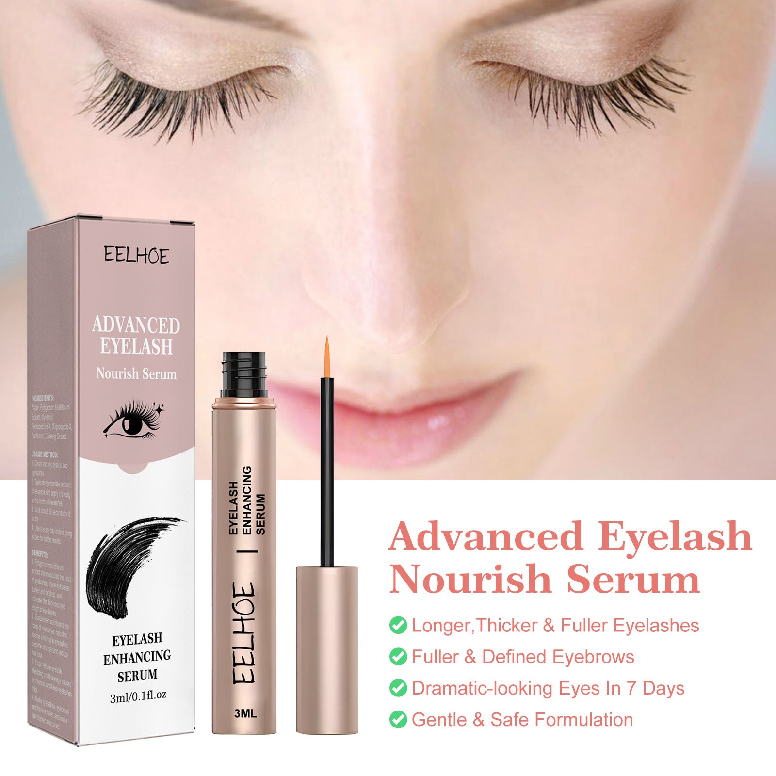 Women's Eyelash Enhancing Moisturizing Care Serum