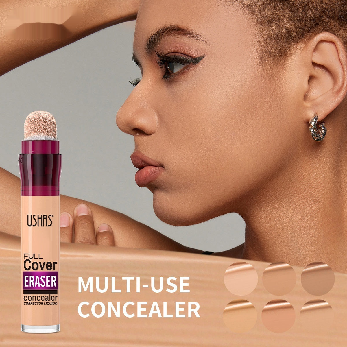 Full Coverage Liquid Concealer with Sponge Applicator Long‑Lasting & Waterproof