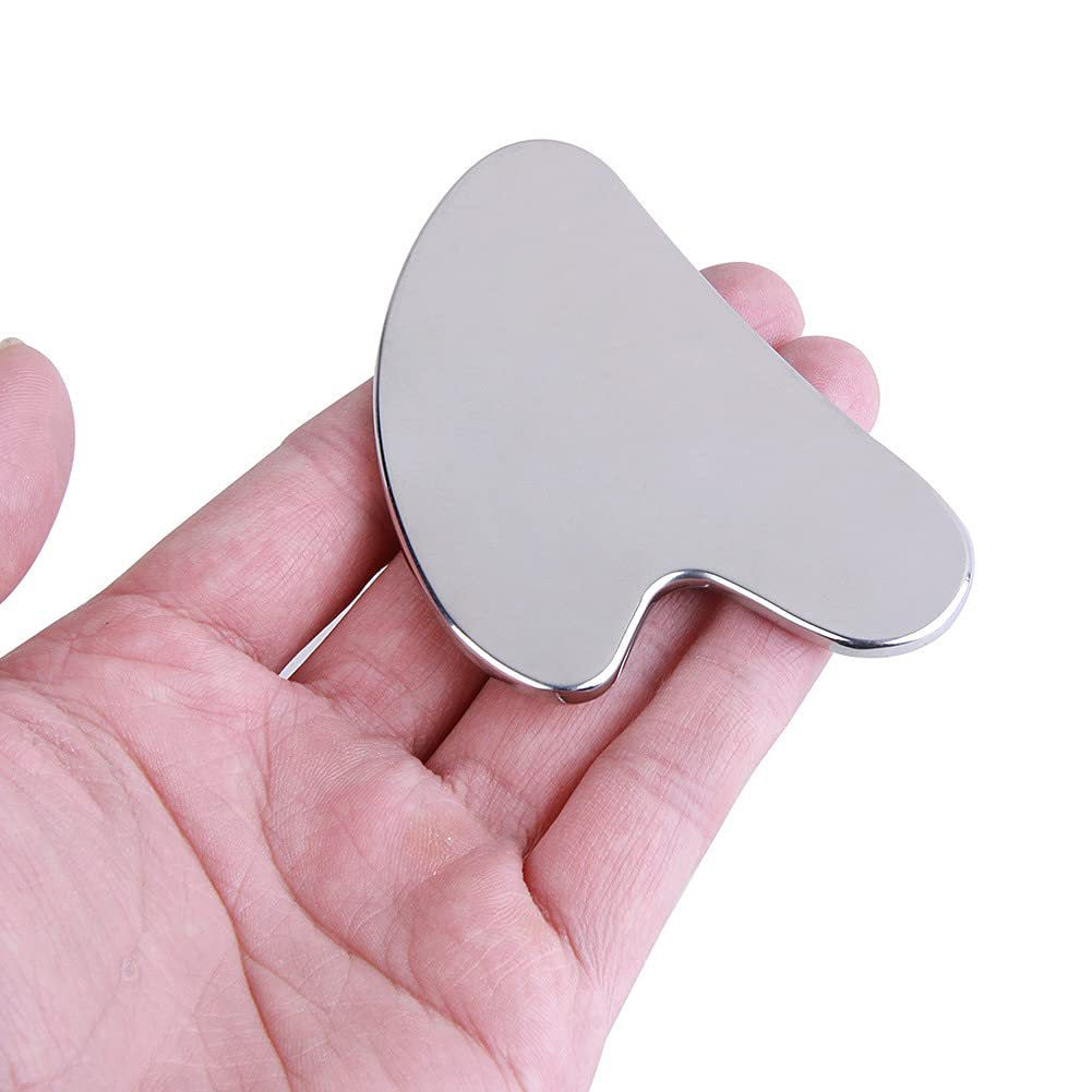 Gua Sha Stainless Steel Heart-shaped Hand Face Metal Massage Scrapping Plate
