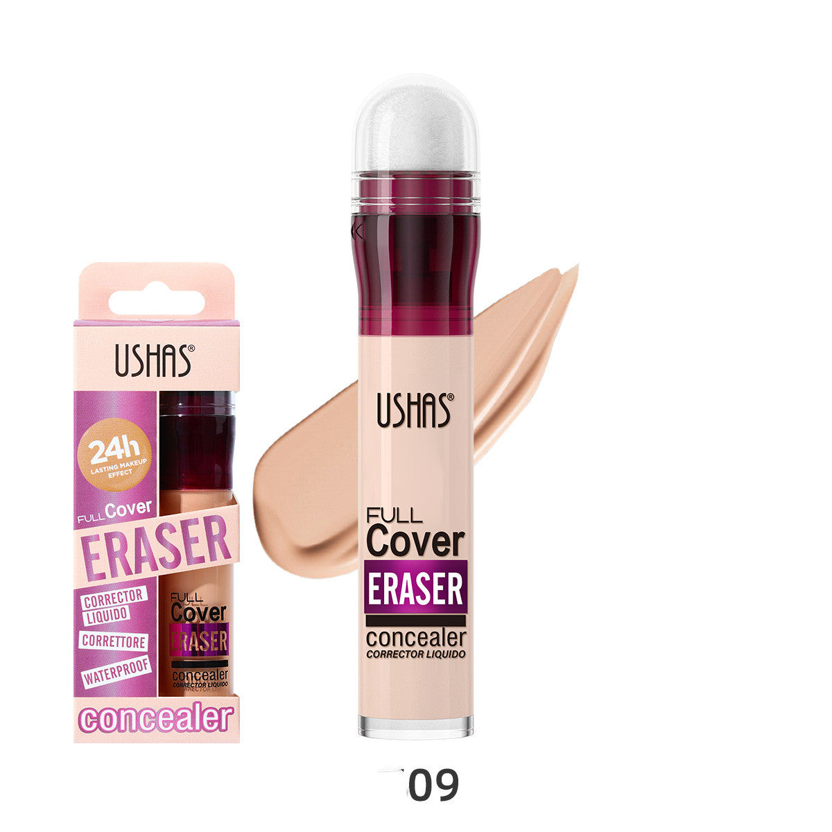 Full Coverage Liquid Concealer with Sponge Applicator Long‑Lasting & Waterproof