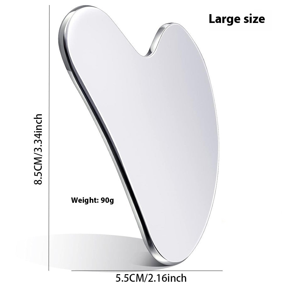 Gua Sha Stainless Steel Heart-shaped Hand Face Metal Massage Scrapping Plate