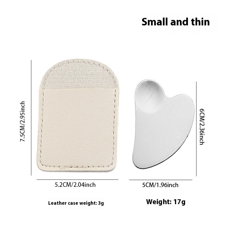 Gua Sha Stainless Steel Heart-shaped Hand Face Metal Massage Scrapping Plate
