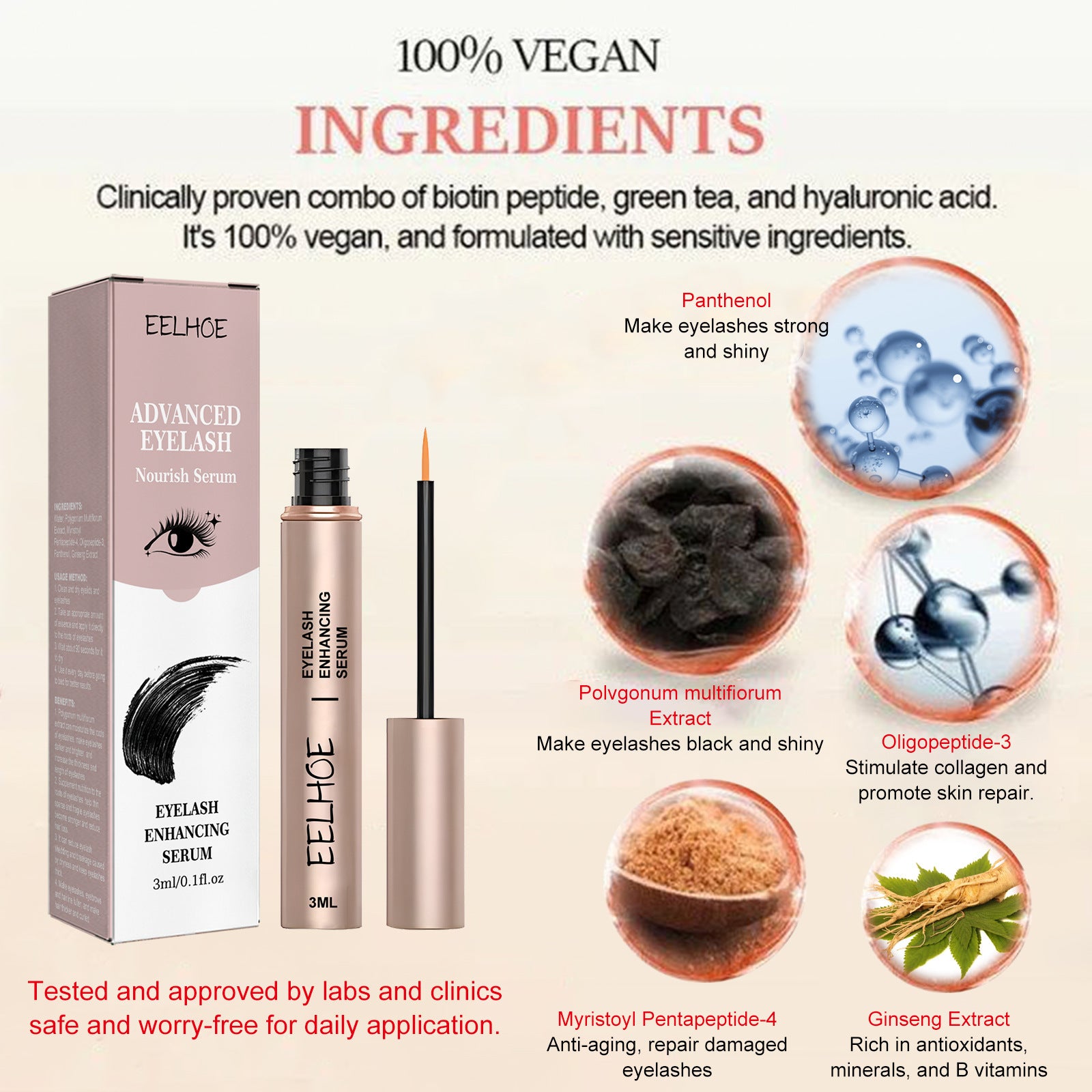 Women's Eyelash Enhancing Moisturizing Care Serum