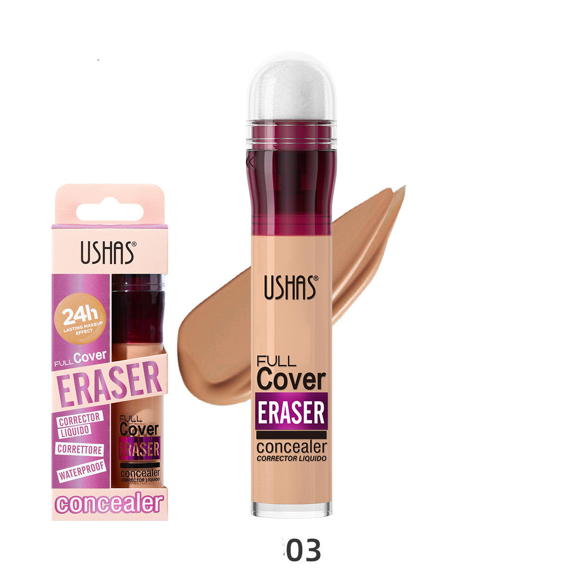Full Coverage Liquid Concealer with Sponge Applicator Long‑Lasting & Waterproof